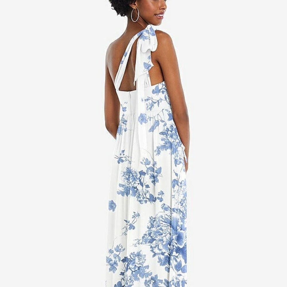 After Six 1564..Convertible Tie-Shoulder Empire Dress...Cottage Rose..Sz XL LONG - Picture 5 of 10